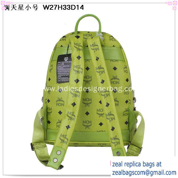 High Quality Replica Hot Sale MCM Stark Studded Small Backpack MC2089S Green - Click Image to Close